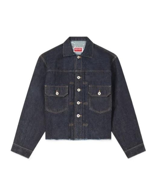KENZO Blue Winter Holidays Trucker Jacket
