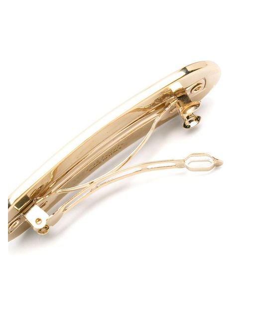 Prada White Logo-Print Hair Clip