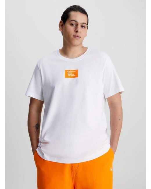 Calvin Klein White Logo T-Shirt for men
