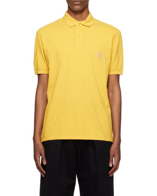 Isabel Marant Yellow Afko Cotton Polo Shirt for men