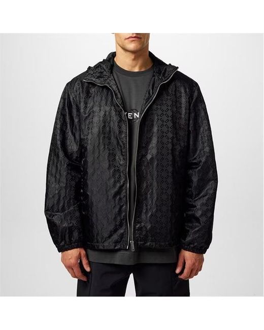 Givenchy Black Logo Hooded Casual Jacket for men