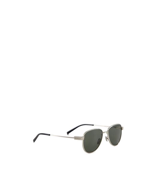 Saint Laurent Green Eyewear Aviator Frame Sunglasses for men