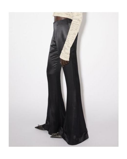Acne Black Low-Rise Flared Trousers