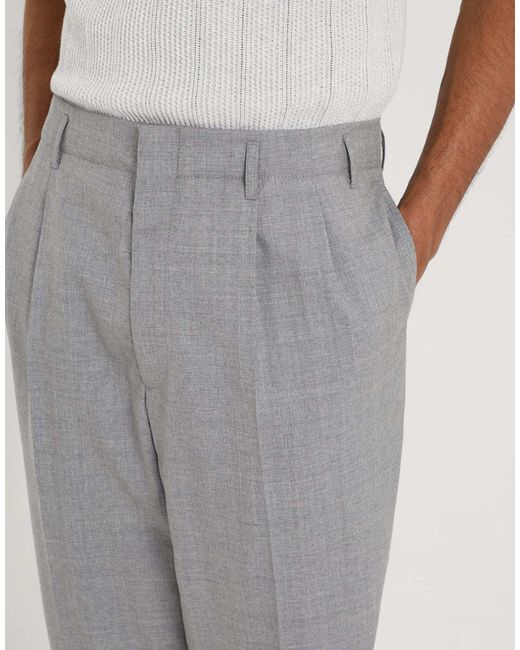 Brunello Cucinelli Gray Tapered Virgin-Wool Trousers for men