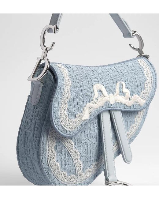Dior Blue Small Saddle Bag