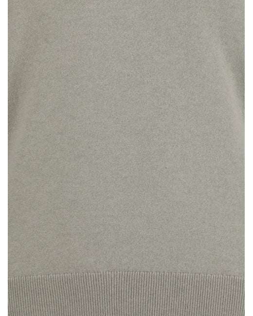 Cruciani Gray Crewneck Cashmere Knitted Sweater for men