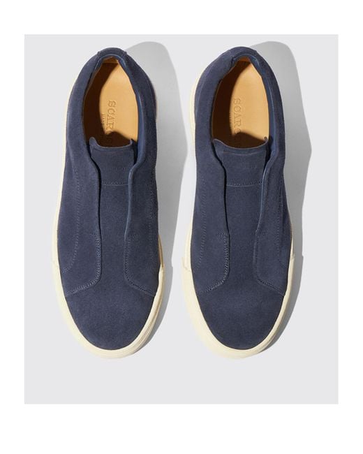 Scarosso Blue Round Head Low Upper Board Shoes for men