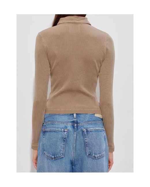 Citizens of Humanity Natural Brea Ribbed Polo Top