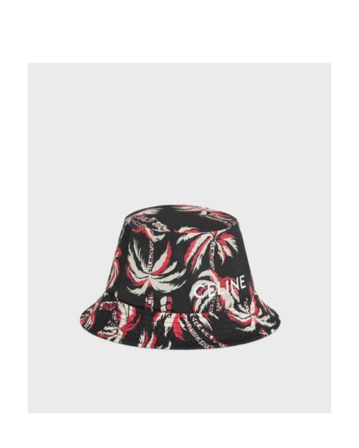 Céline White Palm Tree Bucket Hat for men