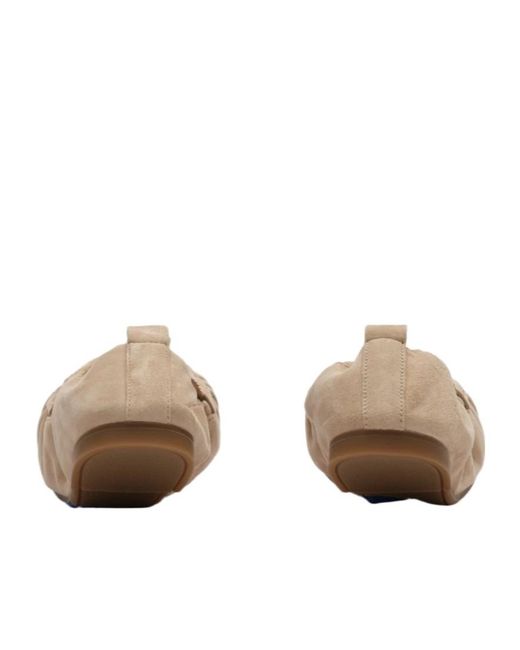 Burberry Natural Suede Fawn Loafers