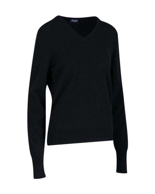 Drumohr Blue V-Neck Knit Sweater