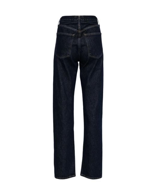 Agolde Blue Five Pocket Straight Leg Jeans