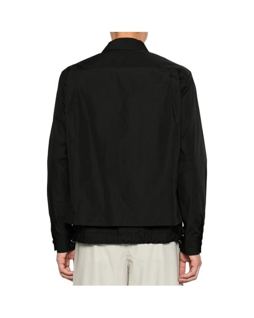 Sacai Black Layered Long-Sleeve Shirt for men