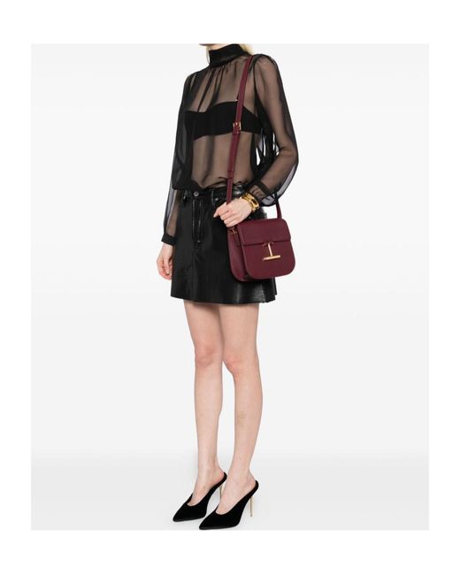 Tom Ford Purple Tara Mini Crossbody Bag