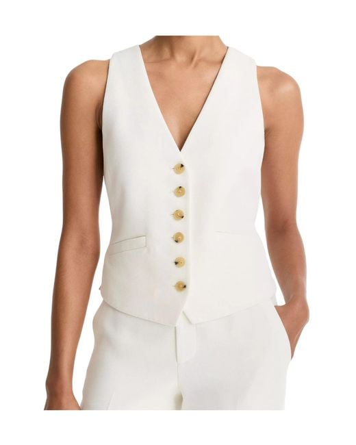 Vince White Buttoned Vest