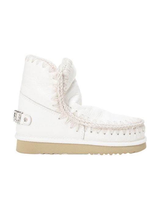 Mou White Eskimo Ankle Boots