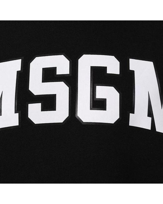 MSGM Black Printed Logo Sweater