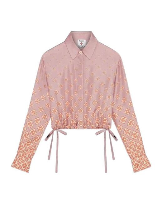 Casablanca Pink Monogram Jarquard Shirt