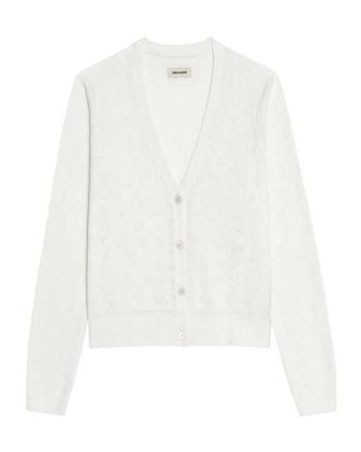 Zadig & Voltaire White Cardigan Manala