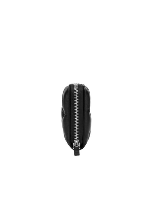 Maison Margiela Black Logo Patch Zipped Around Wallet for men