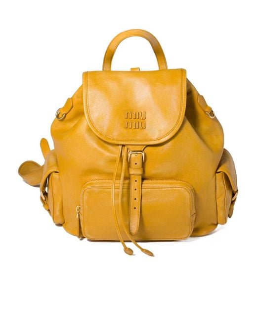 Miu Miu Black Leather Backpack