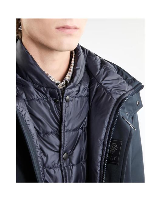 Fay Blue Double-Front Padded Jacket for men