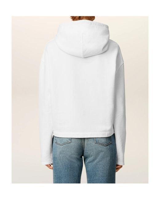 AMI White Ami De Coeur Cotton Hoodie