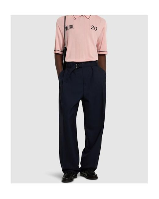 Jacquemus Blue Belt Loops Slacks for men