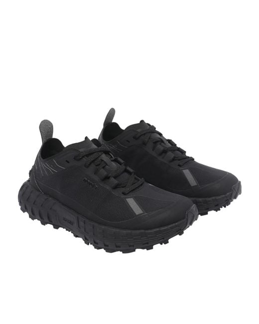Norda Black Round Toe Logo Sneakers