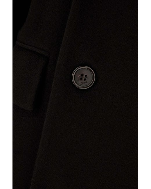 Saint Laurent Black Double-Breasted Coat
