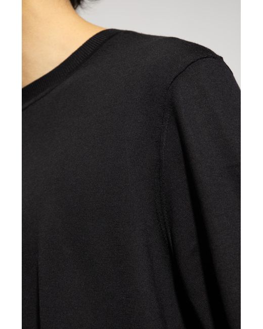 Theory Black Long-Sleeved Crewneck Knit Jumper for men