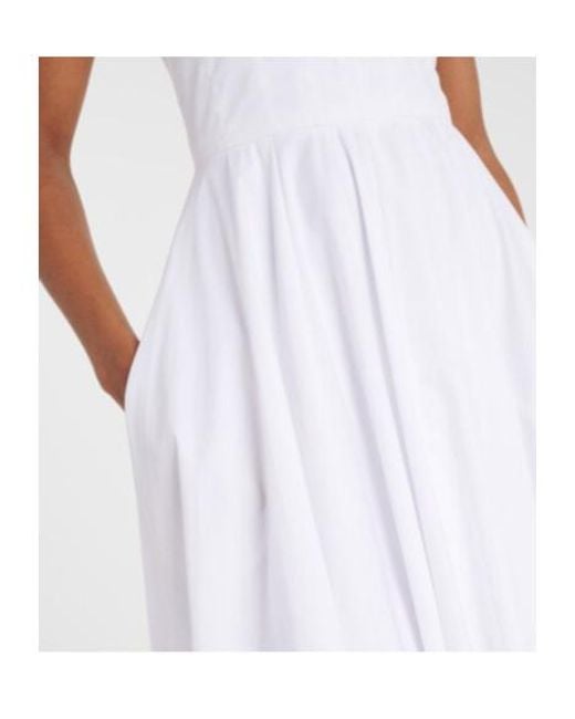 Emilia Wickstead White Nikush Cotton Midi Dress