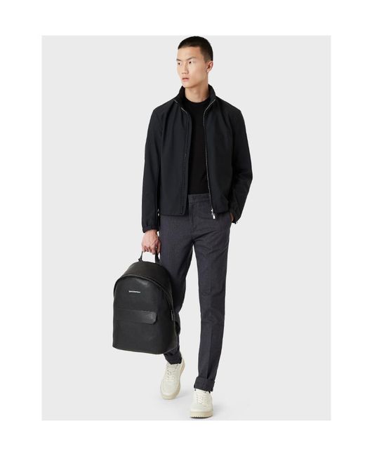 Emporio Armani Black Zipped Long-Sleeved Jacket for men