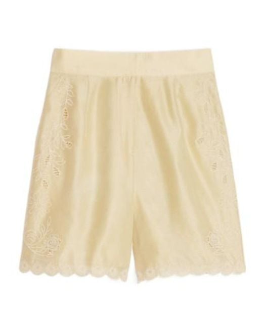 iBlues Natural Embroidered Bermuda Shorts