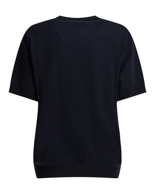Prada Black Silk Crew-Neck Sweater