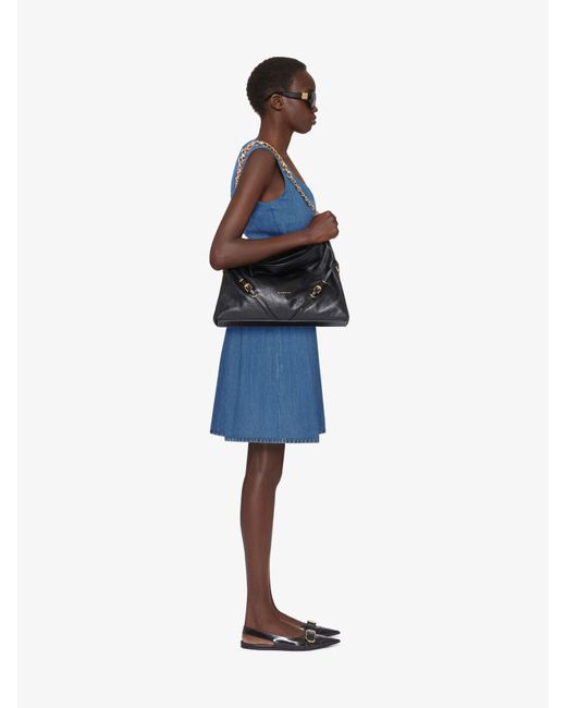 Givenchy Blue Sleeveless Belted Denim Dress