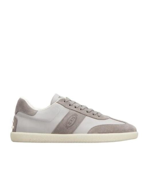 Tod's Gray Tabs Low-Top Sneakers for men