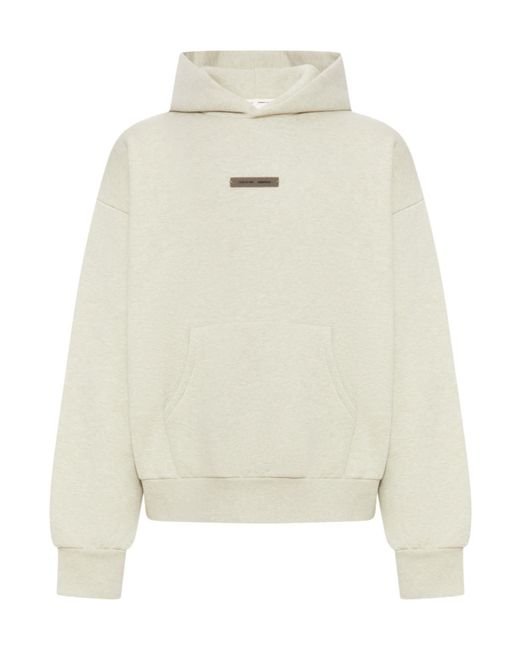 Fear Of God White Logo Plaque Kangaroo-Pocket Hoodie for men