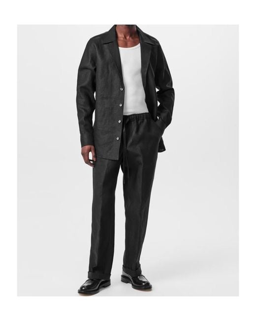 Dolce & Gabbana Black V-Neck Long Sleeve Shirt for men