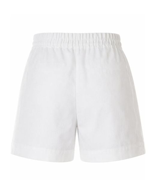 P.A.R.O.S.H. White Drawstring Shorts