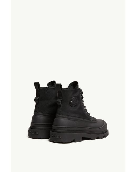 Moncler Black Vera Sheal Lace-Up Boots for men