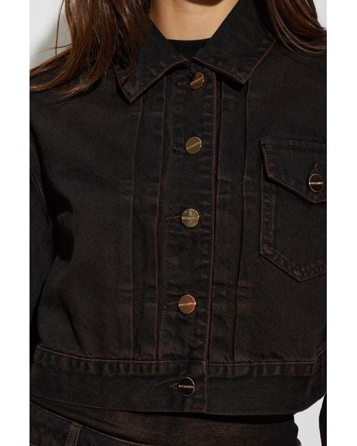 AllSaints Black Collared Long-Sleeved Casual Jacket