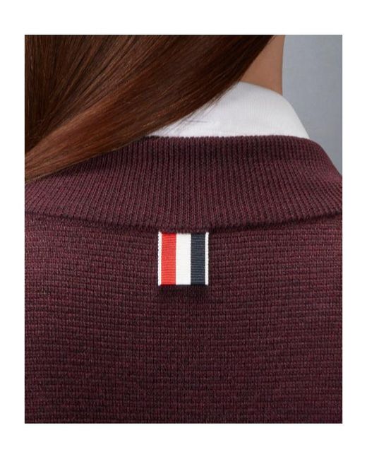 Thom Browne Purple Ottoman Milano Stitch 4-Bar Bomber Jacket