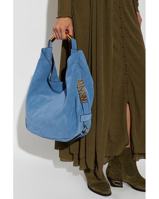 Moschino Blue Handle Me Tote Bag