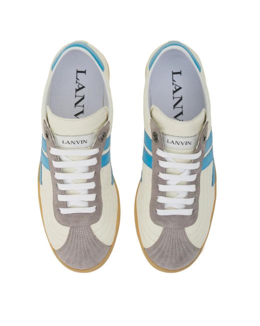 Lanvin Blue Round-Toe Sneakers for men