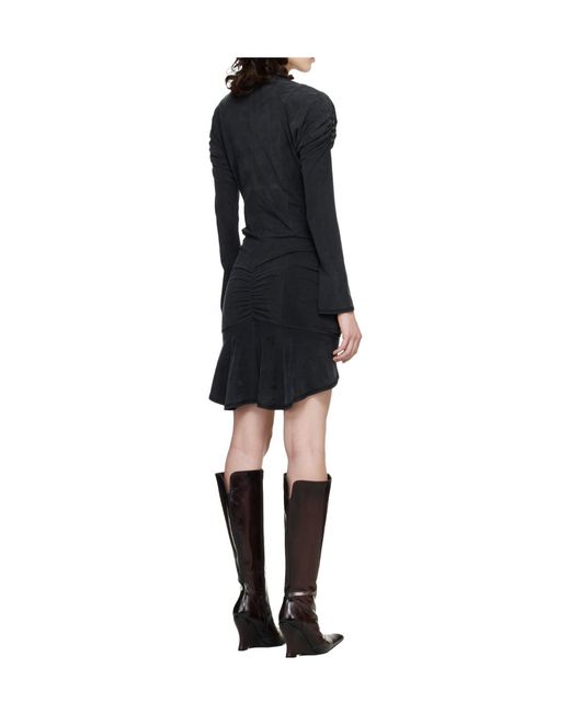 KNWLS Black Leia Ruched Mini Dress