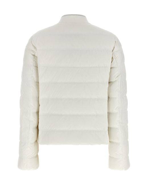 Brunello Cucinelli White Quilted Down Jacket