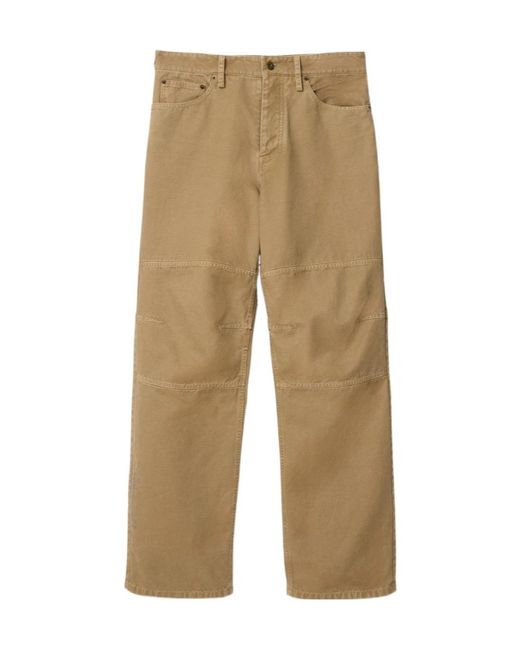 Burberry Natural Five-Pocket Equestrian Knight Trousers for men