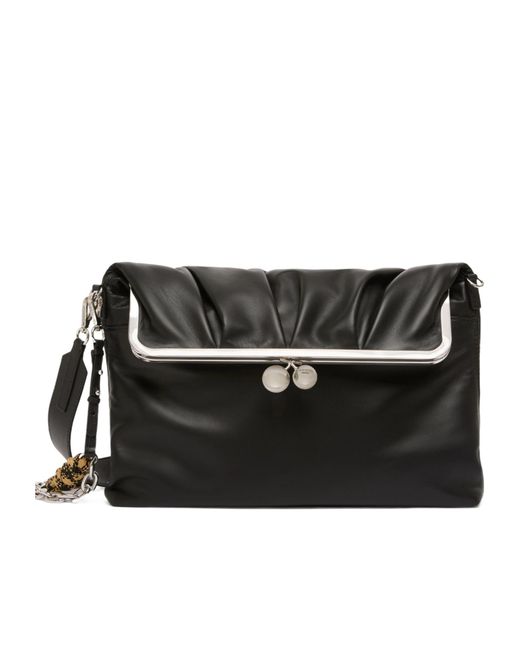 Weekend by Maxmara Black Frame Clasp Shoulder Bag