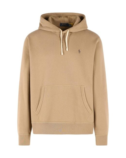 Polo Ralph Lauren Natural Logo Hooded Sweater for men